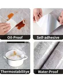 1 pièce/Papier peint de cuisine résistant à la chaleur élevée, anti-adhésif, transparent, hydrofuge, outil décoratif cadeau d'anniversaire de remise des diplômes. Stickers muraux, décoration murale