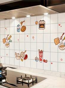 1 pièce/Papier peint de cuisine résistant à la chaleur élevée, anti-adhésif, transparent, hydrofuge, outil décoratif cadeau d'anniversaire de remise des diplômes. Stickers muraux, décoration murale