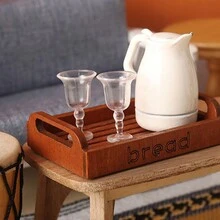 Juego de 5 piezas, 10 piezas o 20 piezas de Miniatura de Vasos de Vino, Tazas de Bebidas Realistas, Modelos de Copas de Plástico, Tazas en Miniatura, Accesorios de Muebles de Copa para Casa de Muñecas, Decoración de Tazas Vacías para Casa de Muñecas