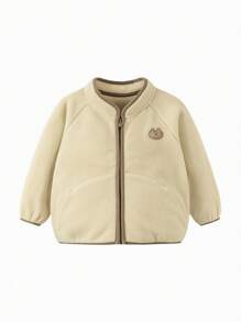 mini bala 女婴羊毛夹克，春季防静电保暖外套