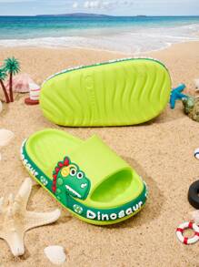 幼儿男孩舒适时尚休闲卡通可爱轻便泡沫拖鞋，春夏 - 綠色 - 查看 5