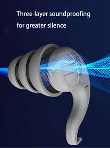 1 Pair Of Soft Silicone Earplugs; Noise Reduction; Super Strong Sound Insulation, Super Silent Noise Reduction To Help Sleep, Specially Designed For Sleep, Noise Reduction, Comfortable And Convenient To Wear, Easy To Store, Holiday Gifts, For Office, Bus, Travel, And Give You A Quiet World,Women Valentine Gift Birthday Boyfriend Girlfriend