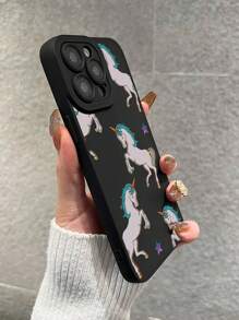 1pc Unicorn Pattern Print TPU Frosted Anti-Fall Phone Case Compatible With Apple Compatible With IPhone 16/11/12/13/14/15/15pro/15 Plus/15 Promax/7plus/8plus/X/Xs Max/Xr/11pro/12pro/13pro/14pro/12mini/13mini/11promax/12promax/13promax/14promax/14plus/6/6s/6plus/7/8/16Pro/16plus/16promax/Se& Compatible With Galaxy/A54/A14/A12/A13/A15/A32/A33/A24/A52S/S20/S21/S22/S23/S24/S23Plus/S24ultra,International Version, Not The Domestic Version, - Multicolor - View 3