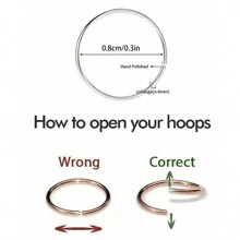 1/3pcs Unisex Nose Ring Earrings, Small Round Nose Ring, Punk Style Fake Piercing Nose Ring Earrings, Mini Nose Septum Cartilage Earrings - N-yQ - View 2