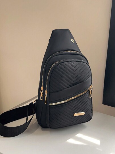 Casual Versatile Chest Bag, Simple Fitness Convenient Outdoor Travel Shoulder Crossbody Bag