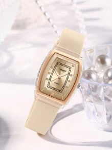 1pc Vintage Style Quartz Women Watch, Versatile For Daily Wear, Korean Fashion