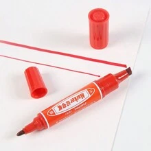 12-Color Double-Headed Permanent Markers, Waterproof Fast-Drying Non-Fading Artistic Outlining Liner Pens, Marking Pens, Courier Graffiti Painting Pens, Outlining Pens, Drawing Pens, Chisel Tip Markers, Oil-Based Pens, Tracing Pens