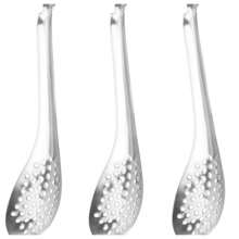 Stainless Steel Colander, Fish Roe Sauce Colander, Gourmet Filter Cooking Spoon - Silver - View 7