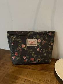 时尚百搭新款 PU 皮革化妆包/收纳袋，女士手提包，波西米亚风 - 黑色 - 查看 1