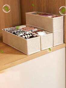 1pc Foldable Underwear And Tie Storage Box, Baby Clothing And Toy Storage Basket, Pants And Sweater Storage Box, Cabinet Drawer Storage Box, Underwear Storage Box, Home Decoration, Back To School Season, Student Dormitory Supplies.