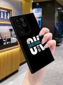 1pc "BE OK" Anti-Drop Phone Case Compatible With IPhone/Galaxy/Infinix/Redmi/OPPO/VIVO//Realme - Black - View 4
