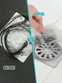 50pcs Anti-Clogging Drain Filter, Hair Catcher For Shower And Bathtub, Easy Install Drain Filters Stickers, Disposable Drain Cover For Kitchen Sink And Laundry Room, Effectively Block Hair And Prevent Bugs