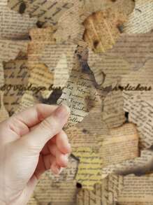 50pcs Retro Burned Newspaper Style Stickers, Creative Funny Decorative Stickers For Back To School Gifts, Applicable To Journals, Phone Cases, Notebooks, Tablets, Skateboards, Guitars, Party Decorations, Luggage, Packages, Envelopes, Helmets And DIY