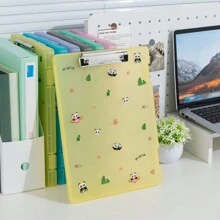 A4 Cardboard Cartoon Panda File Folder Clipboard, Thick Document Organizer Box, Multi-Functional Desk Pad With Storage - Multicolor - View 10