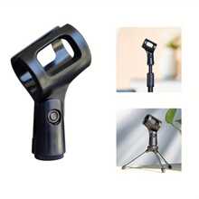 2pcs Universal Microphone Clip Holder - Compatible With Handheld Microphones, Adjustable And Detachable Design, Easy To Install And Use, Suitable For Stage, Studio, And Broadcasting Applications