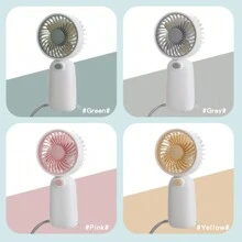 1 pieza Mini ventilador portátil a batería para volver al colegio, funciona con 2 pilas AAA (no incluidas), viene con cordón