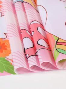 1pc Easter Polyester Table Runner, Happy Easter Table Runner, Cute Pink Checked Rabbit Bunny Easter Egg Pattern Table Cover, Easter Atmospheric Table Runner, Holiday Desktop Decoration, Spring Table Decoration, Easter Decor, Birthday Party Supplies