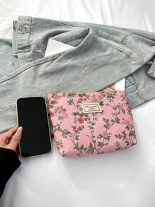 时尚百搭新款 PU 皮革化妆包收纳袋女士小钱包 - 粉色 - 查看 3