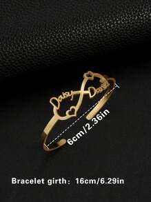 Personalized Couple Name Adjustable Stainless Steel Bracelets, 2pcs Custom Engraved Bracelets, Ideal Gifts For Valentine's Day, Anniversary, Wedding, Everyday Wear, Fashionable, Vintage, Minimalist, Unisex, Customized, Unique