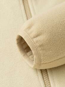 mini bala Kids' Fleece Jacket, Anti-Static Warm Outerwear For Spring