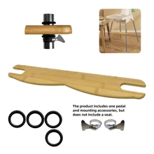1 pièce Repose-pieds en bambou pour chaise haute avec sangles réglables - Repose-pieds en bois convenant pour une utilisation avec les accessoires de chaise haute Antilop