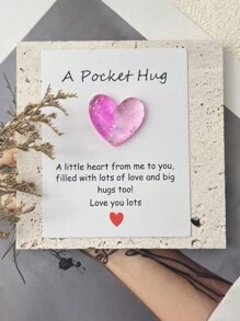 Positive Energy, Emotional Encouragement, Pocket Hug Ombre Heart Design Cards, Home Decor Gifts Suitable For Birthday, Wedding, Valentine's Day Party Gifts For Friends, Family, Couples