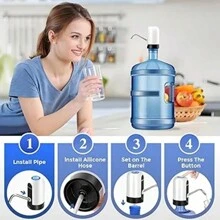 USB-wiederaufladbarer elektrischer Wasserspender, tragbare automatische Wasserpumpe für Flaschenwasser |. Intelligente Haushaltswasserpumpe, kleiner tragbarer elektrischer Druckwasserspender, multifunktionale wiederaufladbare elektrische Wasserpumpe, geeignet für Büros, im Freien und in der Küche