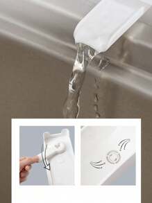 Kitchen Sink-Side Trash Can With Drainage, Food Waste & Juice Filter Bin - White - View 6