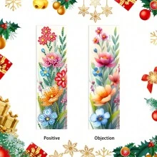 5 Pieces Diamond Painting Bookmarks Set, Made Of PET Material With Colorful Glass Effect, Double-Sided Wheat Ear Design, Ideal For Readers
