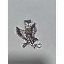 1pc Personalized Spread Wings Eagle Pendant Necklace, Retro Unique Unisex Accessory - Silver Single Pendant - View 17