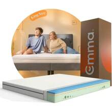 Emma Colchón King Size Comfort, Colchón de Memory Foam I 200x190 cm | Tecnología Cut-Outs I Colchones en Caja I Tecnología Alemana I Soporte Ergonómico I 100 Noches de Prueba y 10 Años de Garantía - Rey - Ver 1