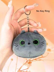 1 件柔软黑猫毛绒钥匙扣吊坠、迷你家居装饰小雕像、圣诞节/万圣节背包吊饰黑猫、万圣节、猫、钥匙扣>毛绒、果冻猫填充动物、柴郡猫 - 黑色 - 查看 9