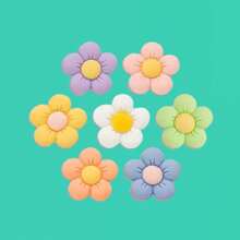 1 Set Of 5/10/20/30/50pcs Random Flower Themed Shoe Decorations, Can Be Matched With Other Shoe Accessories For Decoration. Suitable For Birthday, Party, Holiday, Valentine's Day. Shoe Decor, Shoe Accessories, Shoe (Accessories) Decoration