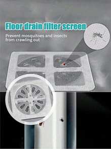 50pcs Anti-Clogging Drain Filter, Hair Catcher For Shower And Bathtub, Easy Install Drain Filters Stickers, Disposable Drain Cover For Kitchen Sink And Laundry Room, Effectively Block Hair And Prevent Bugs