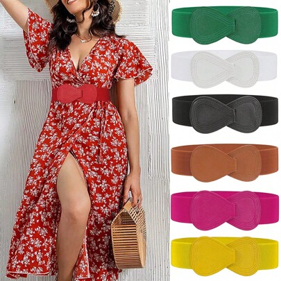 1pc Women's Casual Elastic Waistband Belt, Suitable For Pairing With Shirts Summer, School Fall, Autumn, Halloween