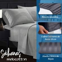 Juego de Sábanas Matrimoniales Tacto Seda - Beis - Ver 2