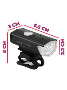Luz Led Recargable para Bicicleta Impermeable Faro Luz para Bicicleta Luz de Emergencía - Negro - Ver 4