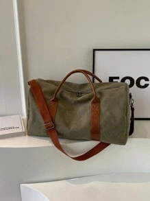 Vintage Style Large Capacity Travel Duffle Bag - Waterproof Canvas, Suitable For Sports, Gym And Camping Toiletry Bag Wash Bag Toiletry Travel Bag Makeup Storage Beach Beach Bag Vacation Holiday Essentials School Supplies Travel Essentials Ladies For College Dorm Bathroom For Suitcase Overnight Bag Gym Bag Weekend Bag Duffel Bag For Luggage Carry On Bag College Bag Luggage Bags Weekender Bag Hospital Bag Waterproof Bag Winter