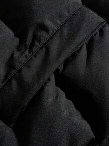 Men's Gradient Color Stand-Up Collar Faux Down Jacket, Loose And Warm Long-Sleeved Stand-Up Collar Down Jacket, Winter Gift