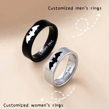 定制情侣戒指，激光雕刻个性化结婚戒指，适合您和您的爱人
