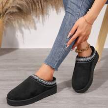 Women's Sandals - Warm And Durable Shoes For Outdoor Non Slip Comfort, Winter Slippers With Thickened Flat Soles Platform Snow Boots