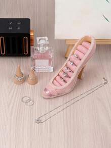 1 件创意高跟鞋首饰架，珠宝展示架，戒指，手镯，项链，胸针，别针收纳架礼物女士女孩 - 彩色 - 查看 7