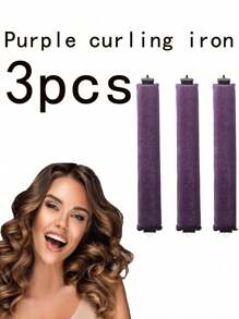 3pcs Hook Rubber Curling Tool, Heat-Free Curling Iron, Big Wave Curling Tool, Sleep Curling Tool - Multicolor - View 13