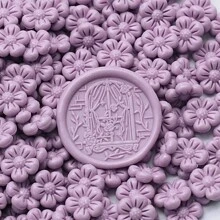 150 حبة/كيس من حبيبات شمع الختم بشكل الزهرة، مناسبة لختم الشمع، ديكور البطاقات والمظاريف، أعمال DIY، تغليف الهدايا، ختم المظاريف، دعوات الحفلات، تجميع الصور، إلخ. - شكل زهرة صغيرة - مشاهدة 16