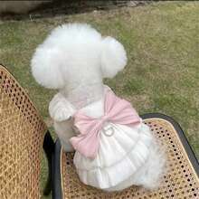 Dog Dresses For Small Dogs Girl Summer Puppy Clothes Outfit Apparel Female Cute Cat Skirt Bowknot Pet Dress