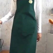 厨房围裙，防水防油，易擦手，适合餐饮服务，家庭烹饪，清洁。四季薄围裙，女士烹饪围裙，园艺围裙，防水防油围裙 - 彩色 - 查看 5