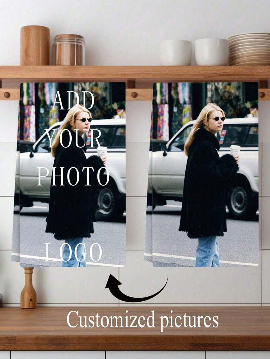 Personalized Towels, Custom Photo Towels Hotel And Spa Quality, Super Soft, Highly Absorbent, Bathroom Set, Soft And Comfortable, Suitable For Bathroom Kitchen Use, Valentine's Day, Easter, New Year, Christmas, Festival Custom Towels, Custom Personalized Towels, Print Photos For Friends, Couples, Family, Colleagues, Ideal Gifts For Birthdays, Anniversaries, Towels, Hand Towels, Handkerchiefs, Kitchen Supplies, Promotional Gifts, Towels - Multicolor - View 1