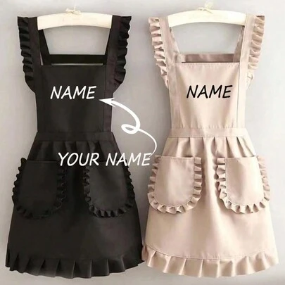 1 chiếc tạp dề in họa tiết theo yêu cầu, tạp dề nữ in họa tiết thanh lịch, chống thấm nước và chống bám bẩn, tạp dề váy ren dễ thương, tạp dề đen chống bám bẩn, tạp dề không tay, dùng cho gia đình, nhà bếp, tiệm nail, nấu ăn, làm bánh, salon nail, đồng phục công sở nữ, áo choàng cà phê, tạp dề yếm không tay sạch sẽ khi nấu ăn tại nhà, đa chức năng, trang trí, thoáng khí, dễ thương, mềm mại, đáng yêu, chất lượng cao, cổ điển, tùy chỉnh, dành cho nữ, học sinh, bạn gái, con gái, nhà bếp, không gian ấm cúng, trang trí Giáng sinh, cuộc sống thanh lịch, đồ dùng du lịch.
