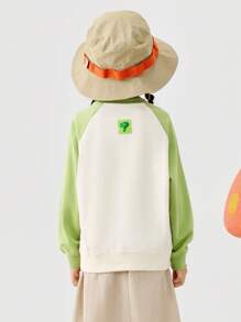 mini bala Young Girl' Family Matching Sweatshirt, Cute Spring Long-Sleeve Top - Green - View 2