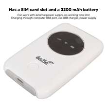 High Speed ​​5G LTE USB WiFi Modem, SIM Card Required, 150Mbps Speed, 3200MAh Battery Capacity - White - View 5
